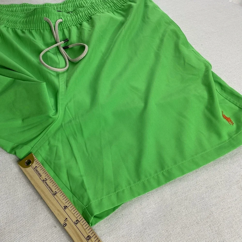 Polo Ralph Lauren Men's XL Neon Green Swim Trunks Shorts Mesh Lined‎